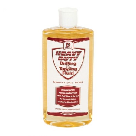 Drillco Heavy Duty Drilling And Tapping Fluid, 16 Oz Bottle, Wintergreen, Liquid, Amber TDF-16
